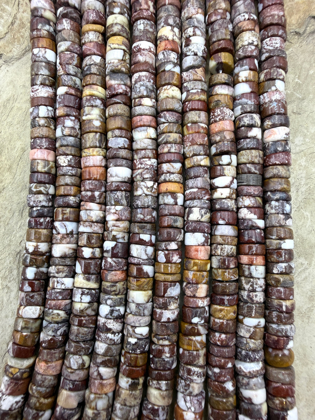RARE AAA+ Arizona Wild Horse 7mm Heishi Beads Strand 8 inch