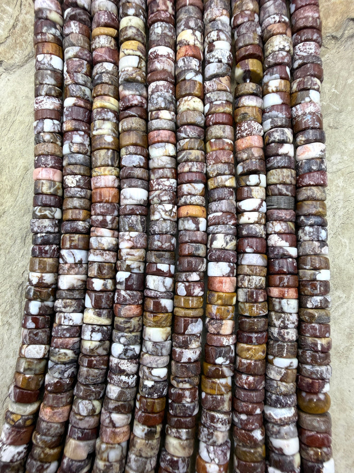 RARE AAA+ Arizona Wild Horse 7mm Heishi Beads Strand 8 inch