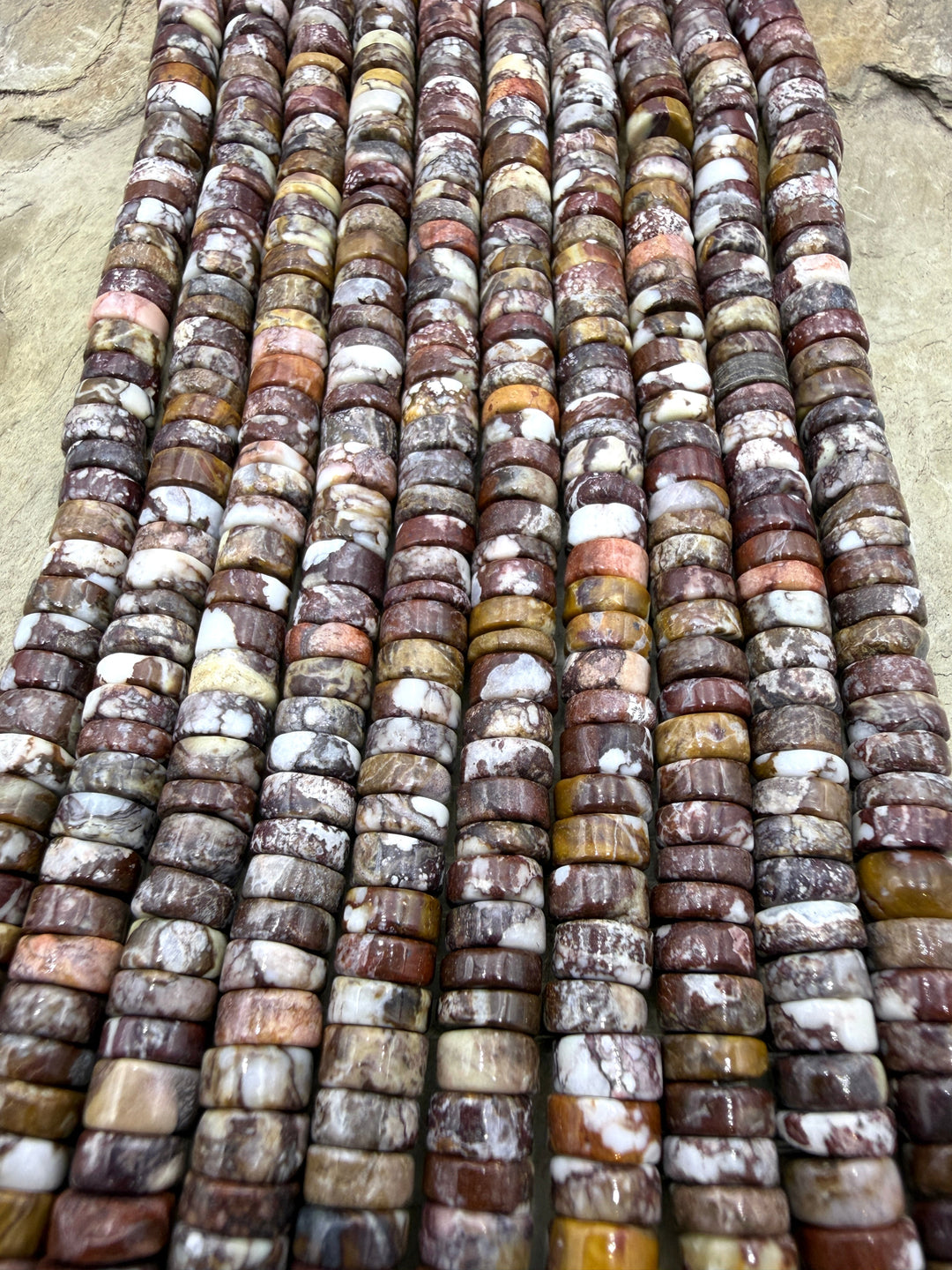 RARE AAA+ Arizona Wild Horse 7mm Heishi Beads Strand 8 inch