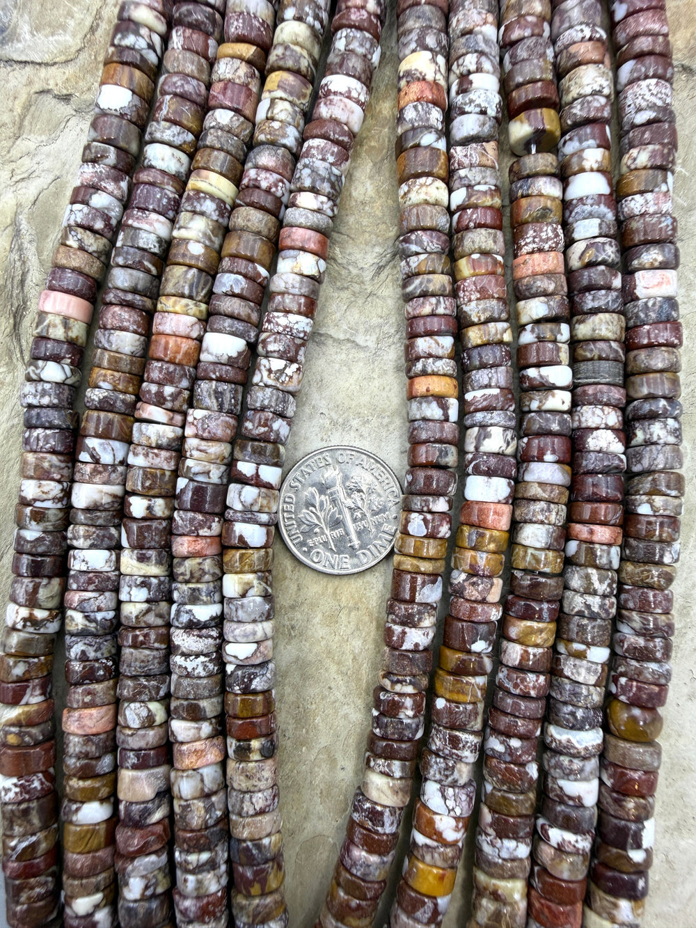 RARE AAA+ Arizona Wild Horse 7mm Heishi Beads Strand 8 inch