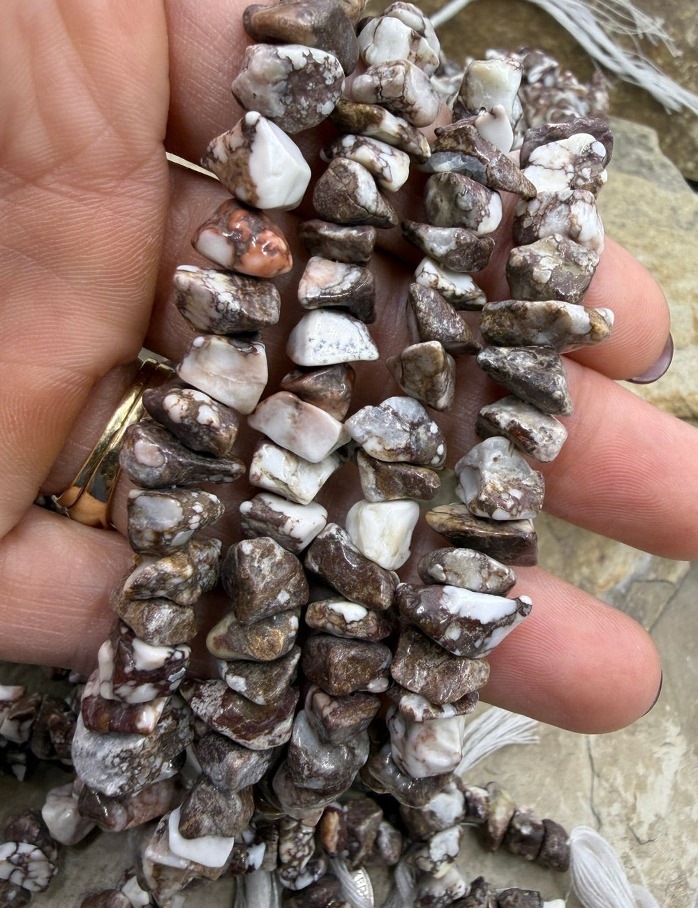 RARE AAA+ Arizona Wild Horse BIG Chip Beads 8-12mm Strand
