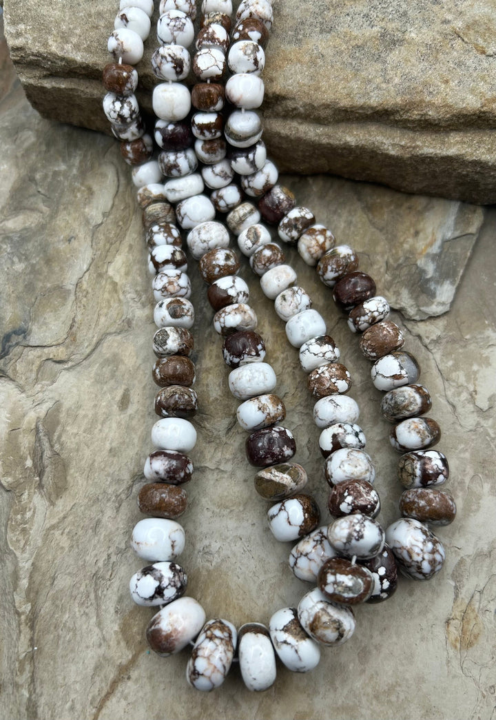 RARE AAA+ Arizona Wild Horse BIG Graduated Rondelle Beads