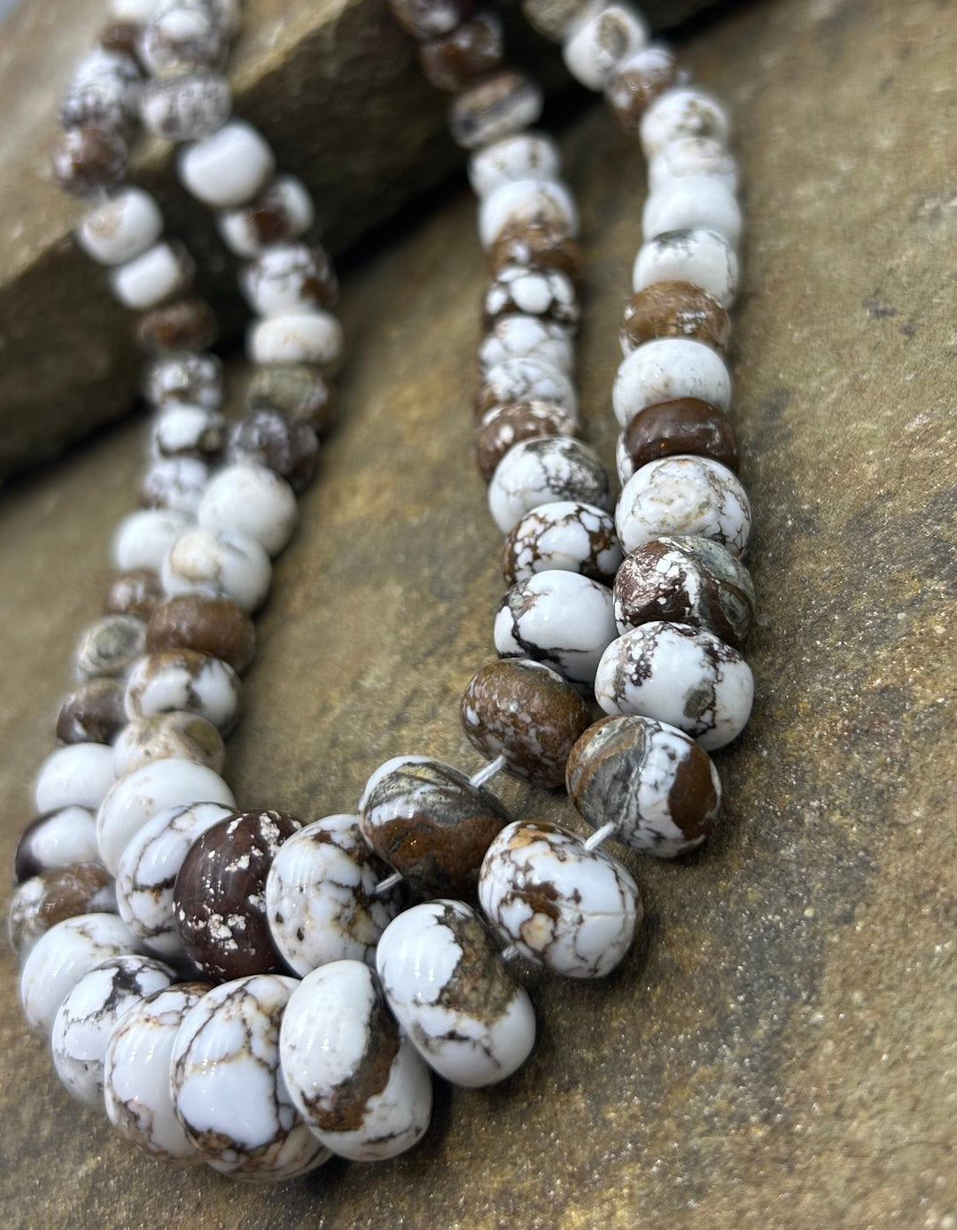RARE AAA+ Arizona Wild Horse BIG Graduated Rondelle Beads