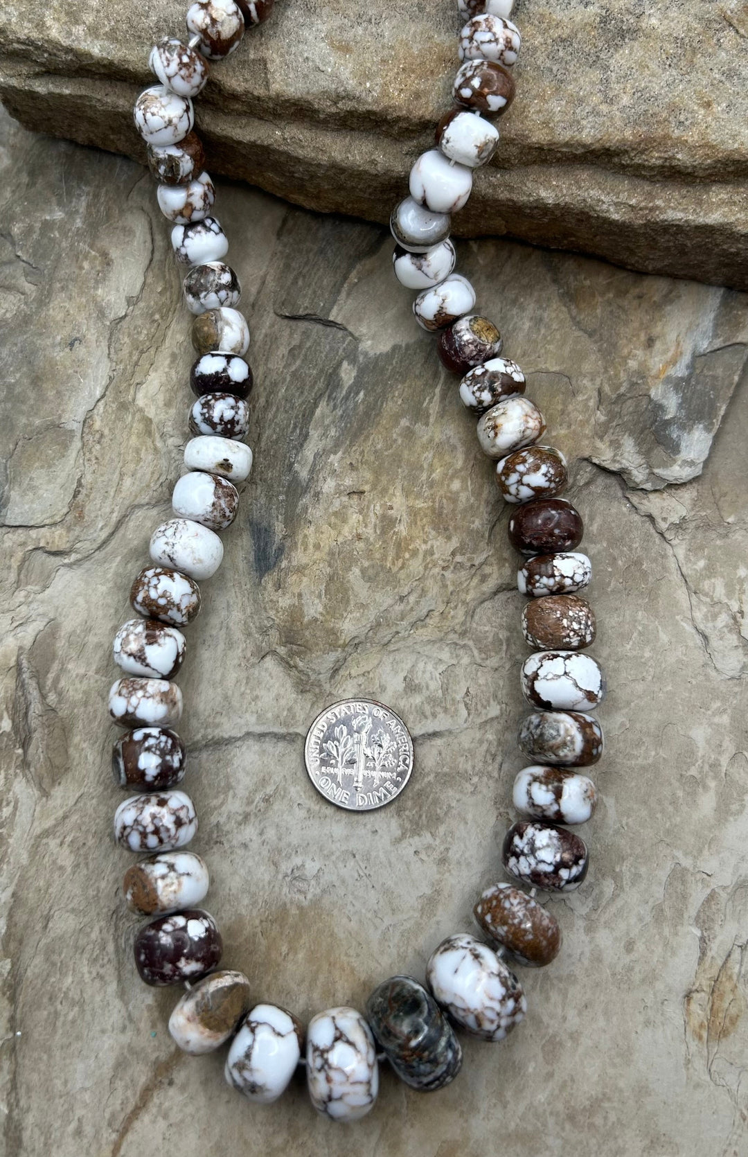 RARE AAA+ Arizona Wild Horse BIG Graduated Rondelle Beads