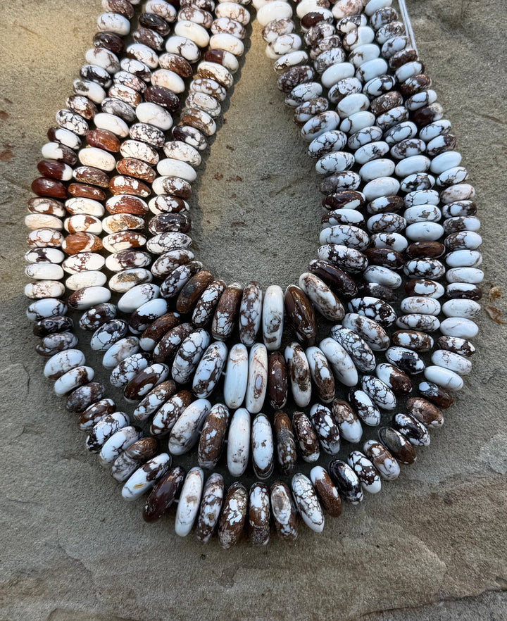 RARE AAA+ Arizona Wild Horse BIG Graduated Rondelle Beads