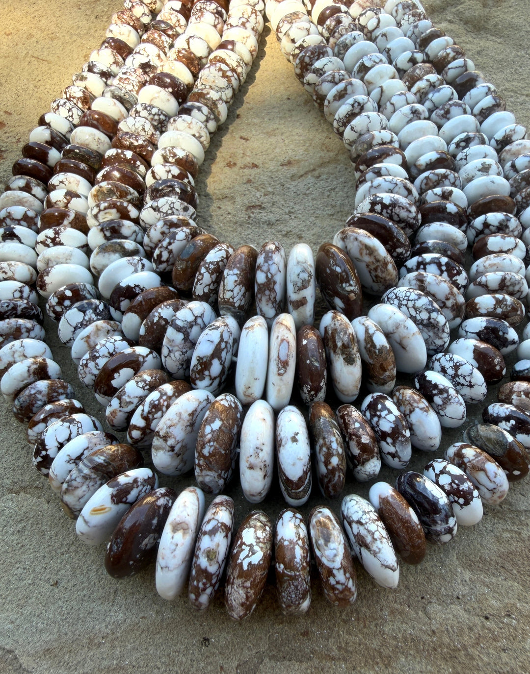 RARE AAA+ Arizona Wild Horse BIG Graduated Rondelle Beads