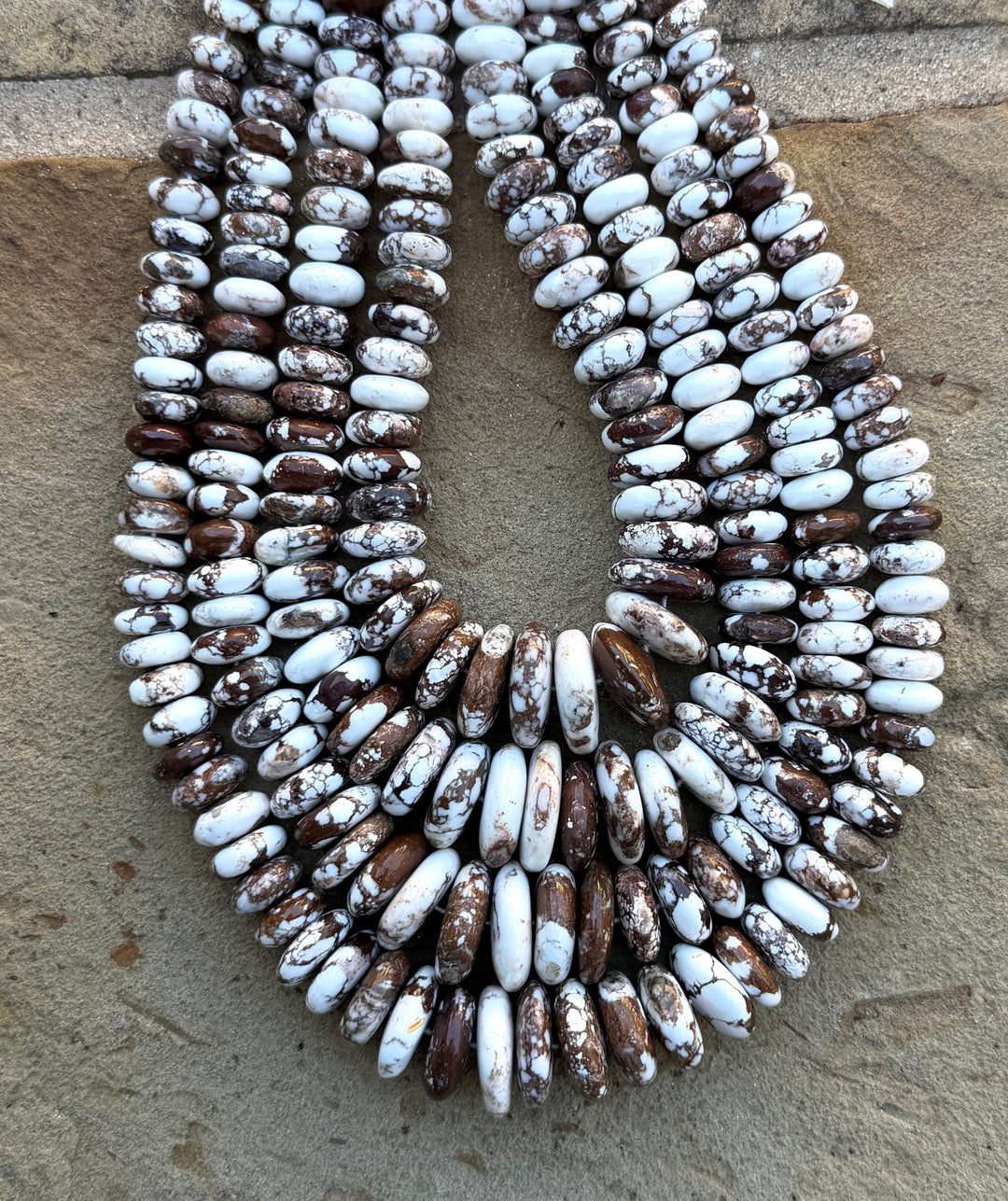 RARE AAA+ Arizona Wild Horse BIG Graduated Rondelle Beads