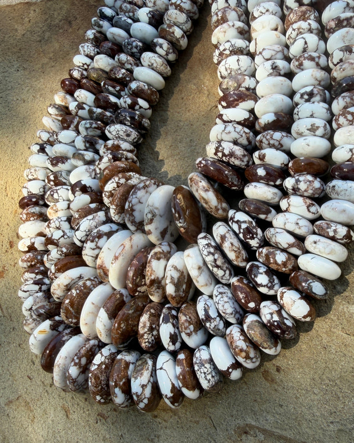 RARE AAA+ Arizona Wild Horse BIG Graduated Rondelle Beads