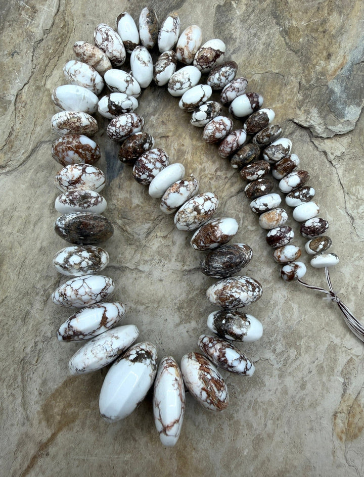 RARE AAA+ Arizona Wild Horse BIG Graduated Saucer Beads