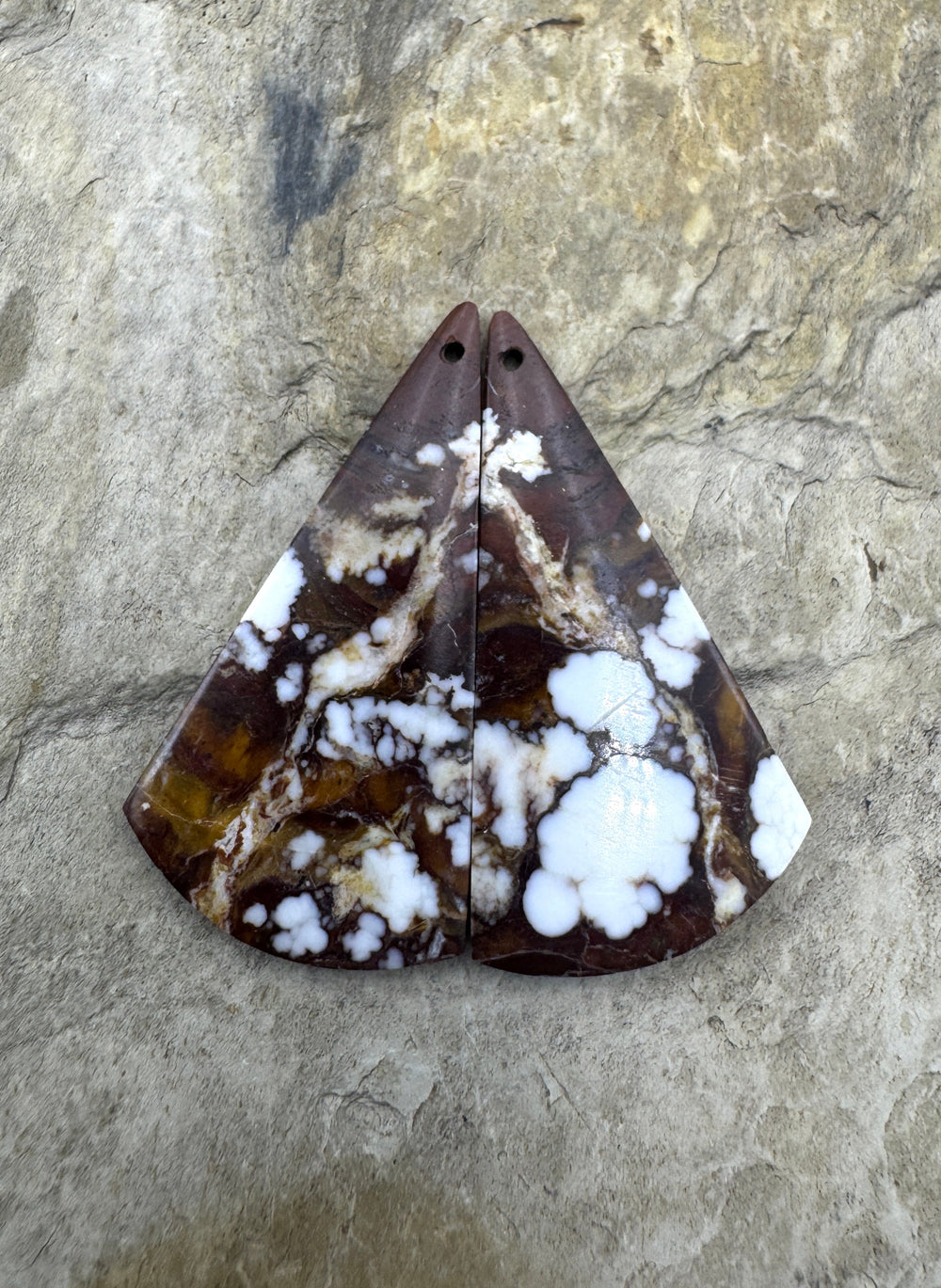 RARE AAA+ Arizona Wild Horse Matching Earring Slab Bead