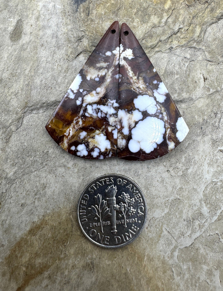 RARE AAA+ Arizona Wild Horse Matching Earring Slab Bead