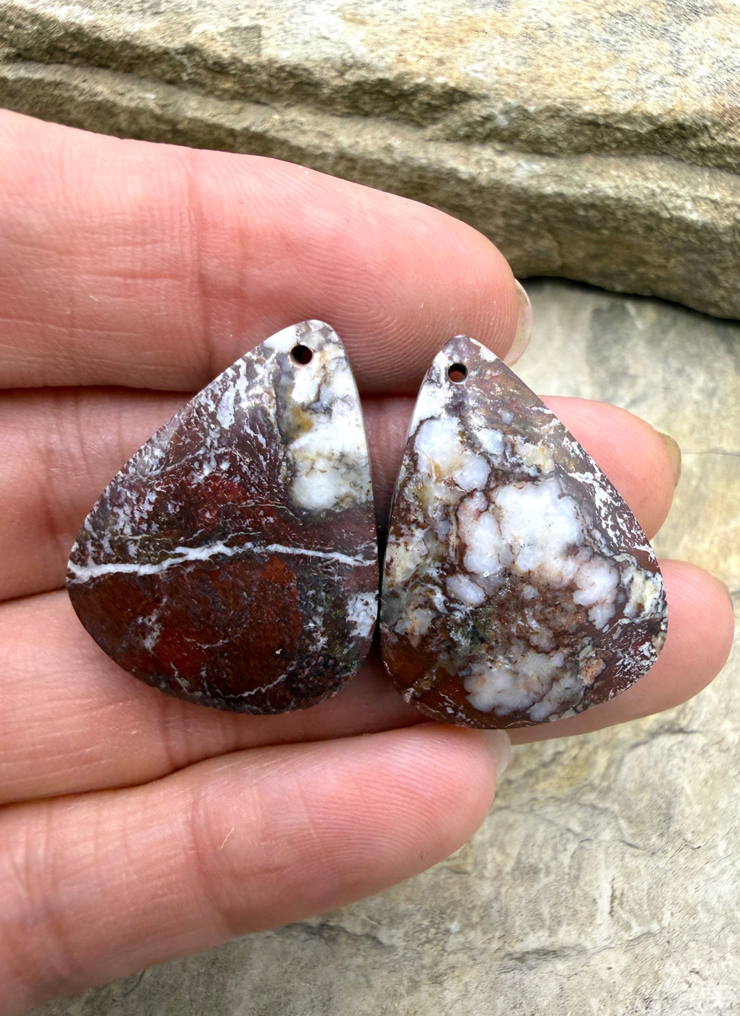 RARE AAA+ Arizona Wild Horse Matching Earring Slab Bead