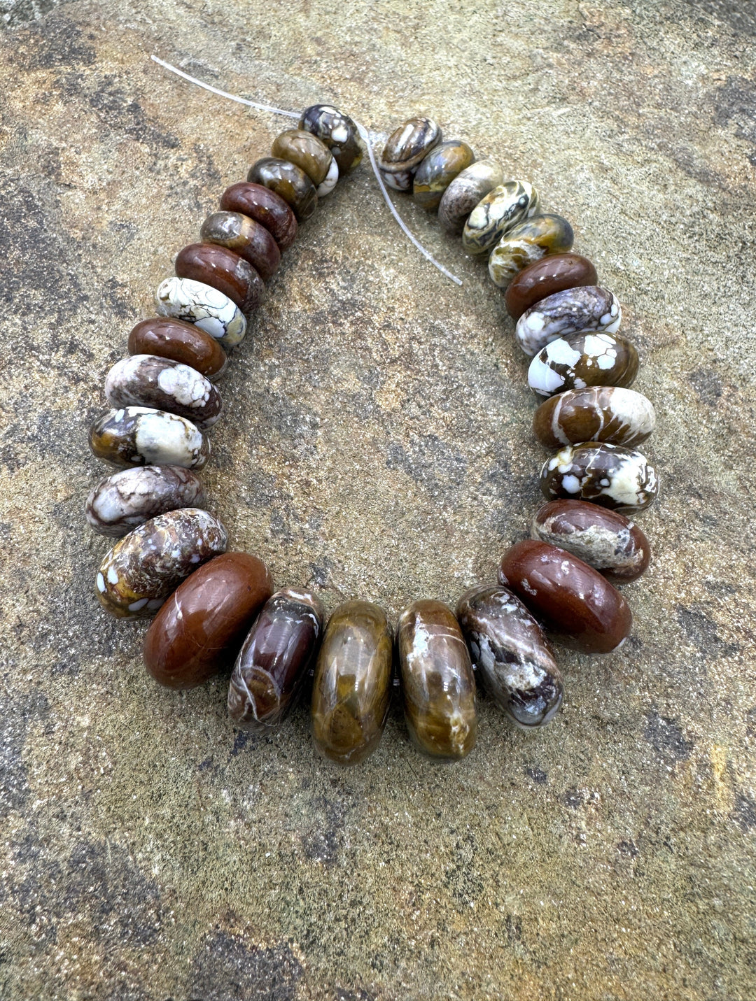 RARE AAA+ Arizona Wild Horse Rondelle Big Graduated Focal