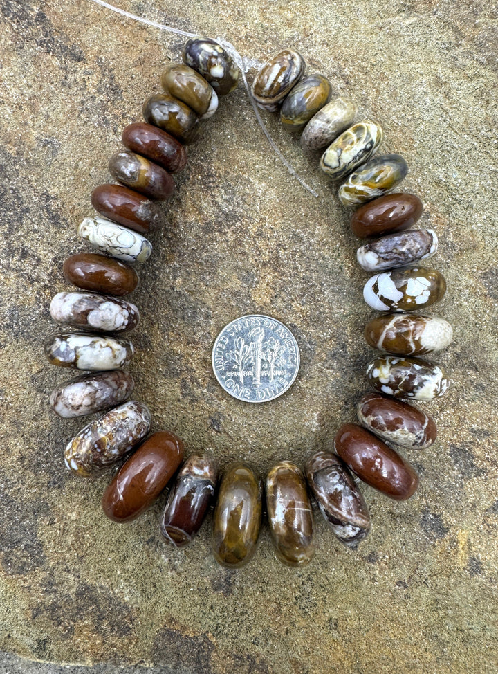 RARE AAA+ Arizona Wild Horse Rondelle Big Graduated Focal