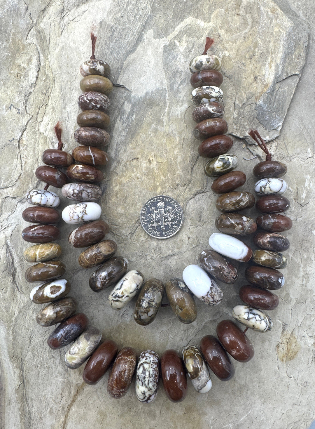 RARE AAA+ Arizona Wild Horse Rondelle Big Graduated Focal