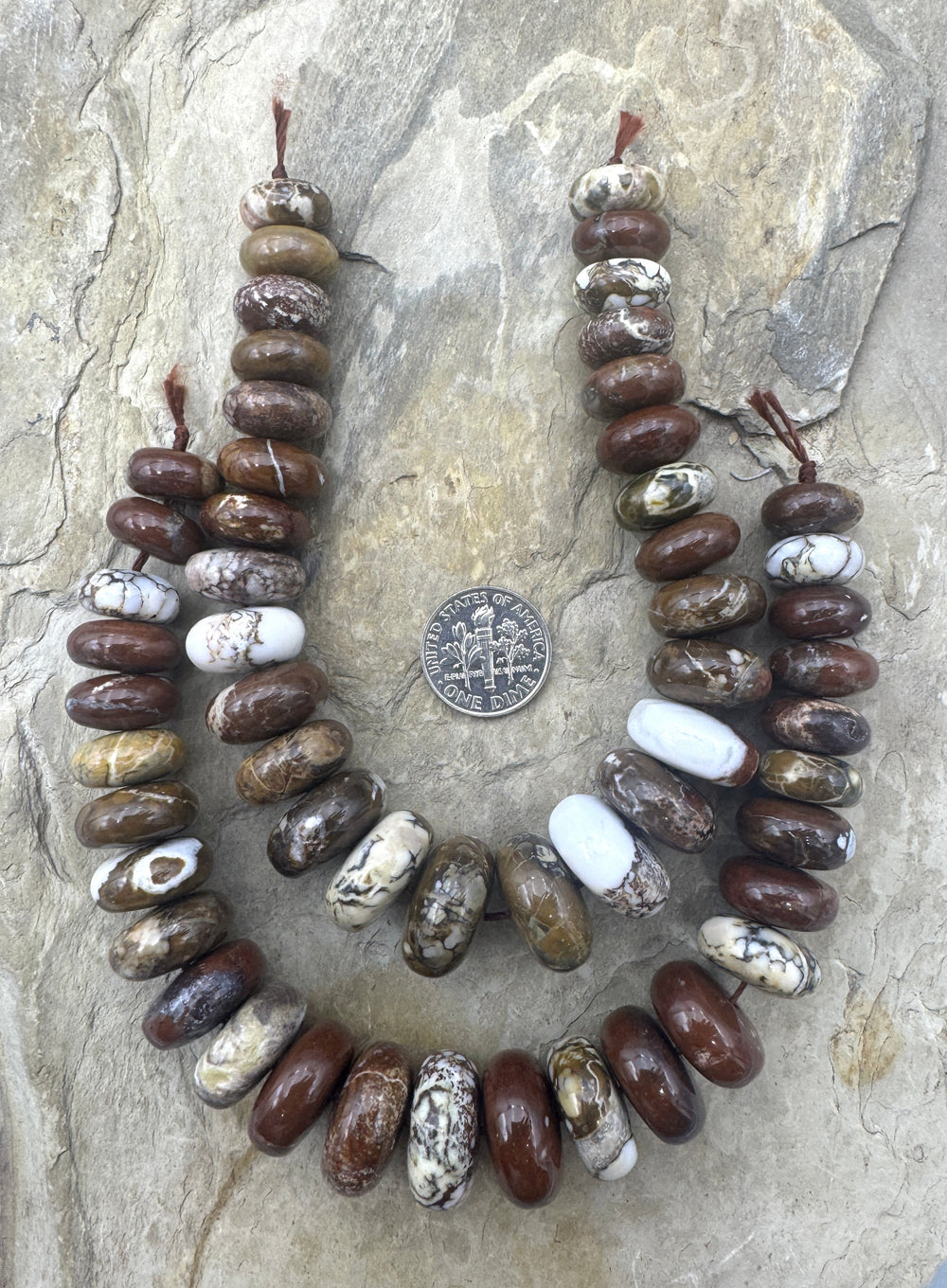 RARE AAA+ Arizona Wild Horse Rondelle Big Graduated Focal