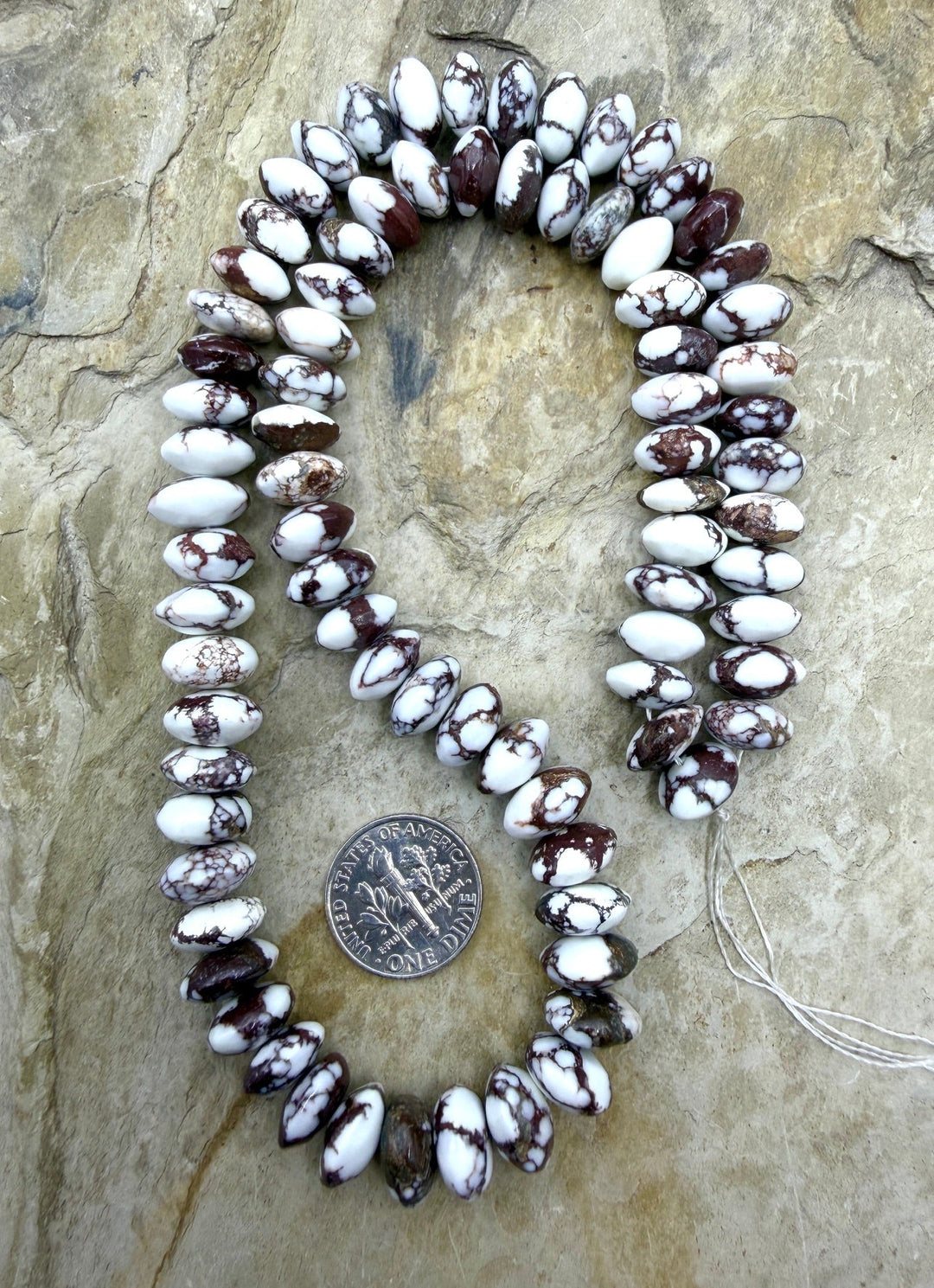 RARE AAA+ Arizona Wild Horse Saucer 10mm Beads ONE 18 inch