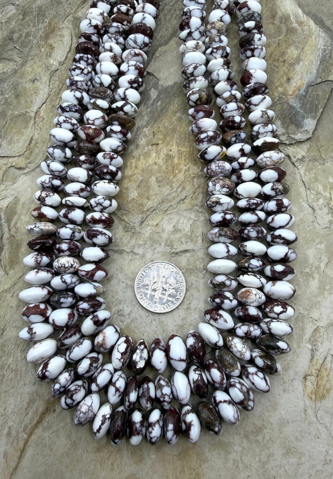 RARE AAA+ Arizona Wild Horse Saucer 10mm Beads ONE 18 inch