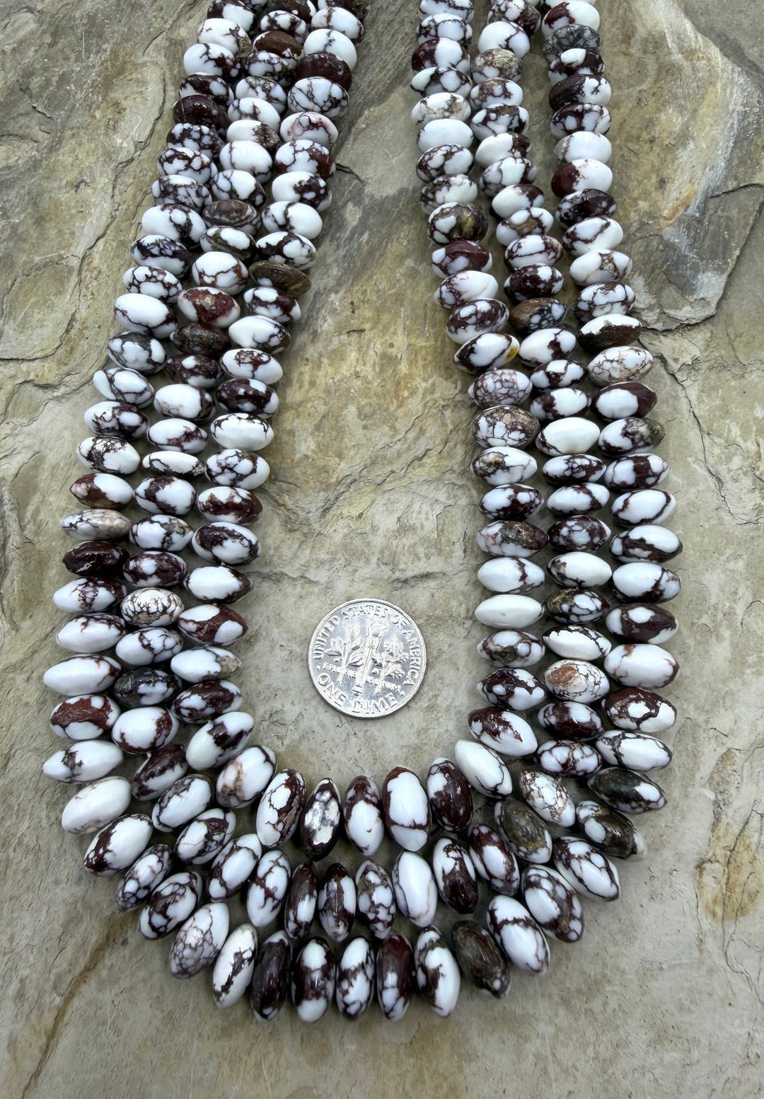 RARE AAA+ Arizona Wild Horse Saucer 10mm Beads ONE 18 inch