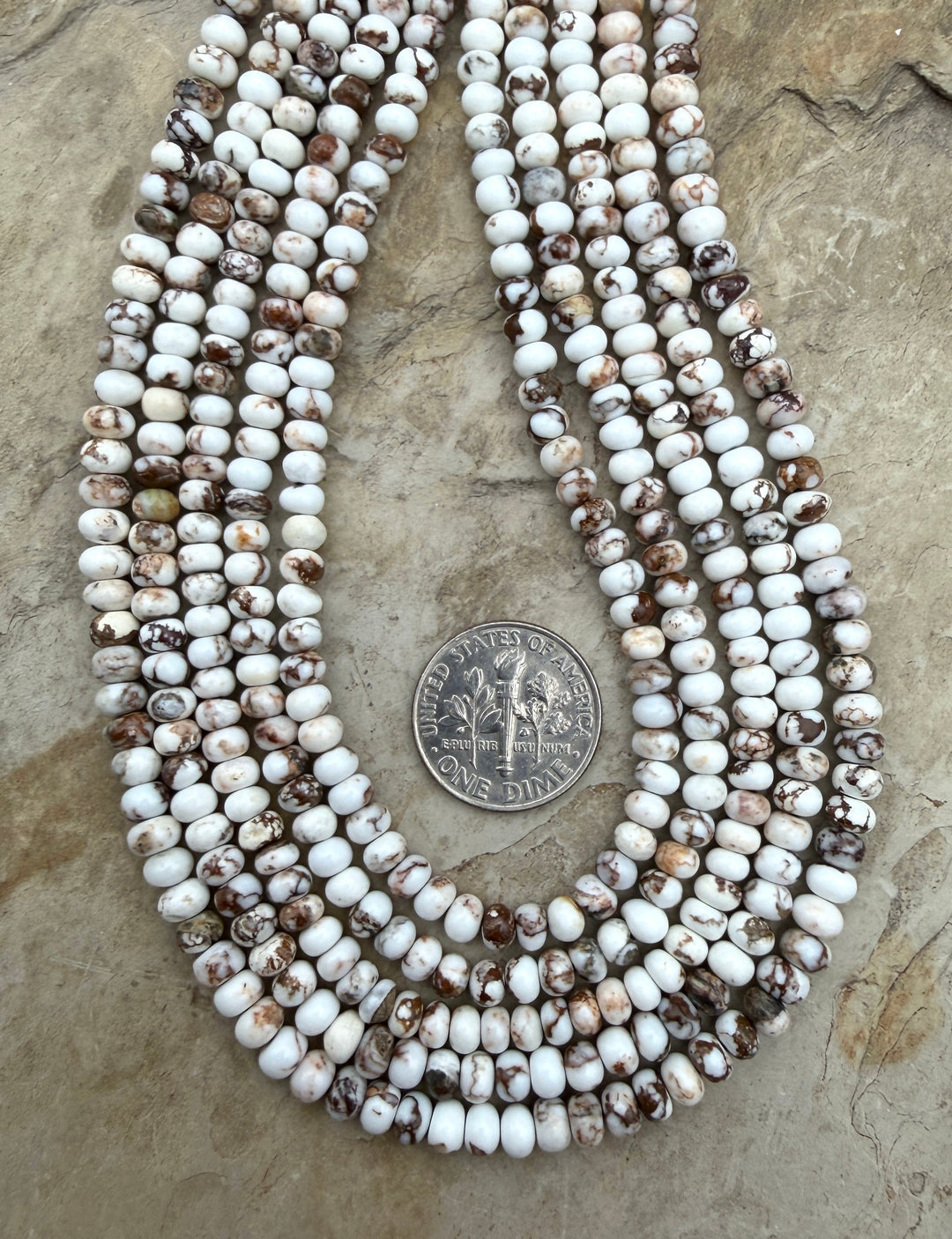 RARE AAA+ Arizona Wild Horse Small Rondelle Beads 4mm (More