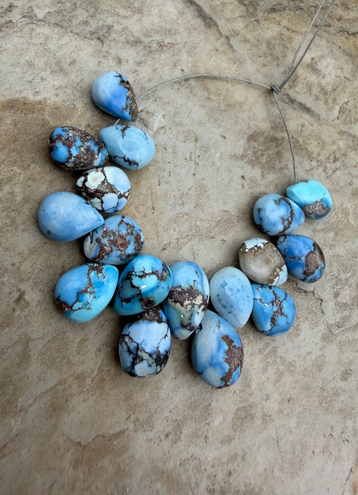 RARE AAA+ Golden Hills Turquoise (Kazakhstan) Briolette