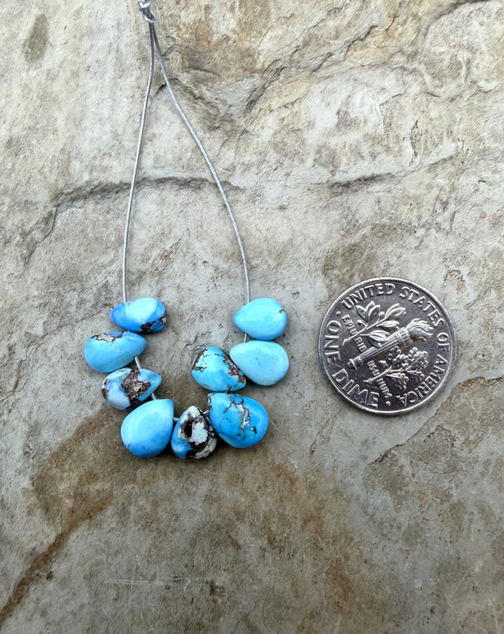 RARE AAA+ Golden Hills Turquoise (Kazakhstan) Briolette