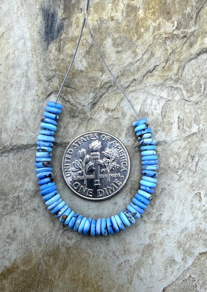 RARE AAA+ Golden Hills Turquoise (Kazakhstan) Button Beads