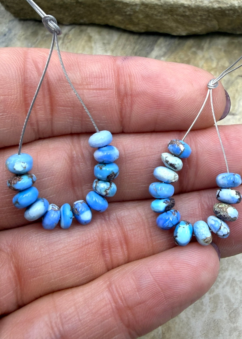 RARE AAA+ Golden Hills Turquoise (Kazakhstan) Handcut 4-5mm