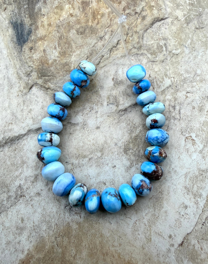 RARE AAA+ Golden Hills Turquoise (Kazakhstan) Handcut 5-6mm