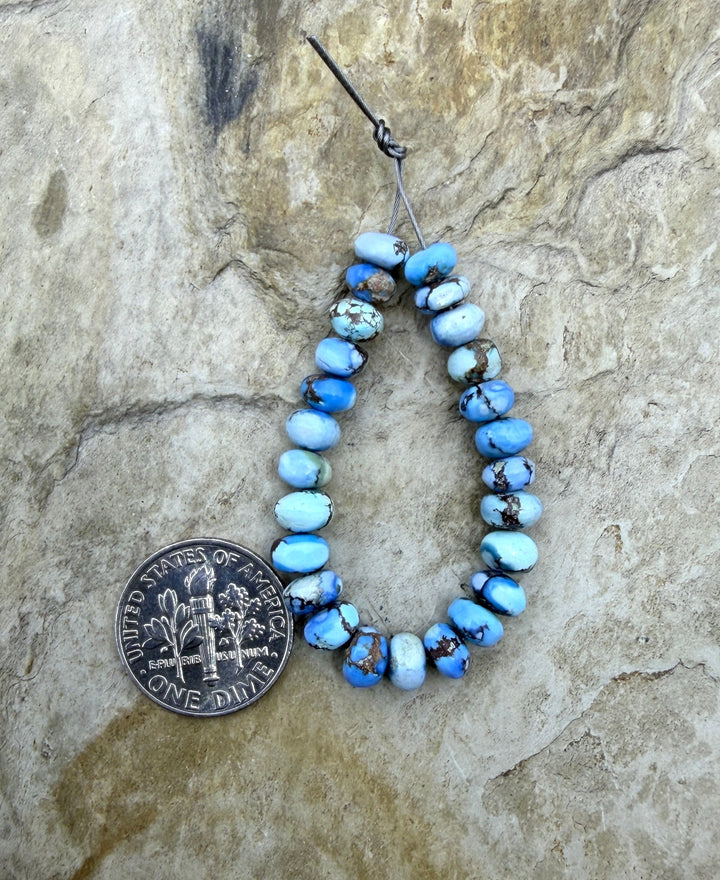 RARE AAA+ Golden Hills Turquoise (Kazakhstan) Handcut 5-6mm