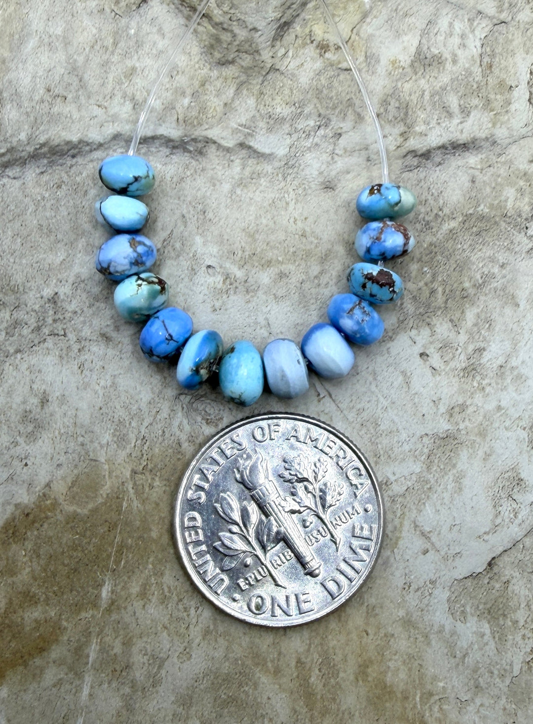 RARE AAA+ Golden Hills Turquoise (Kazakhstan) Handcut 5mm