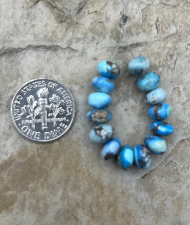 RARE AAA+ Golden Hills Turquoise (Kazakhstan) Handcut 6-7mm
