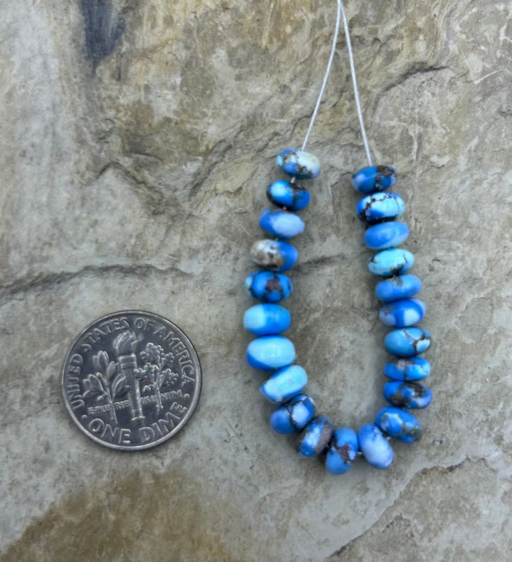 RARE AAA+ Golden Hills Turquoise (Kazakhstan) Handcut 6mm