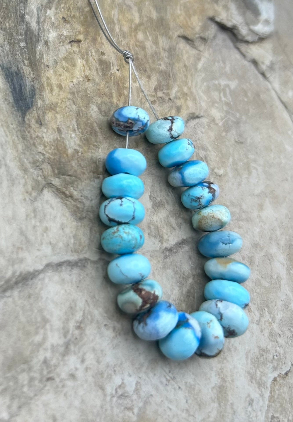 RARE AAA+ Golden Hills Turquoise (Kazakhstan) Handcut 7-8mm