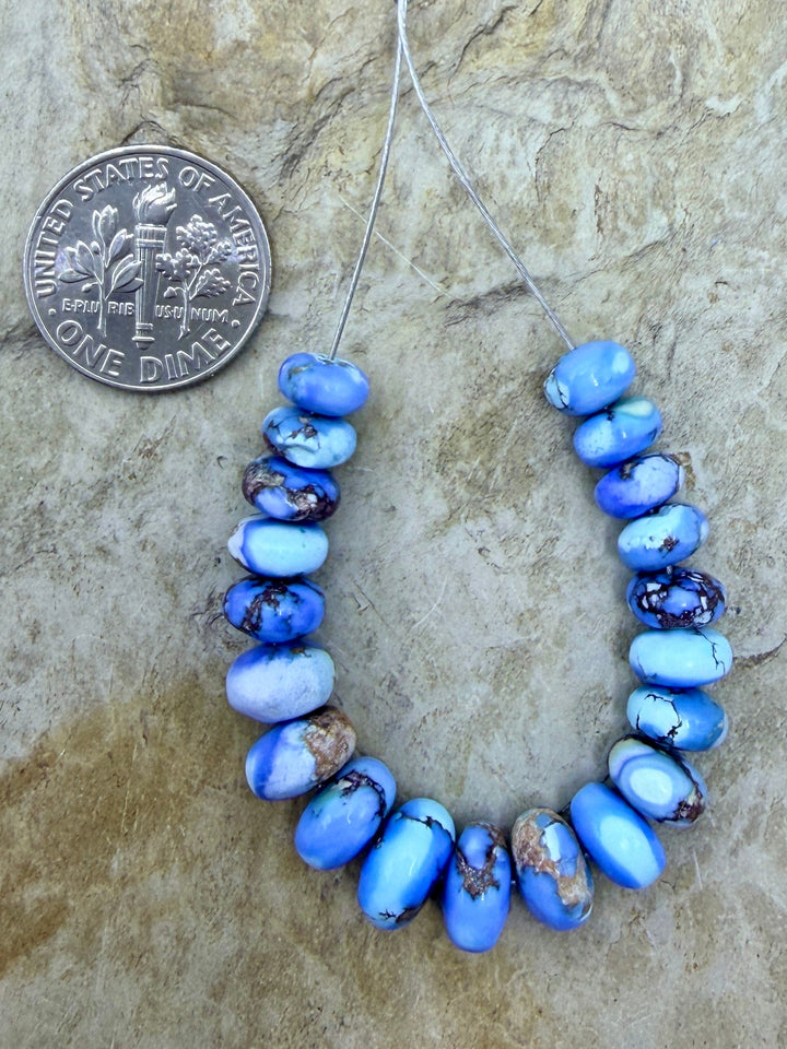 RARE AAA+ Golden Hills Turquoise (Kazakhstan) Handcut 7-8mm