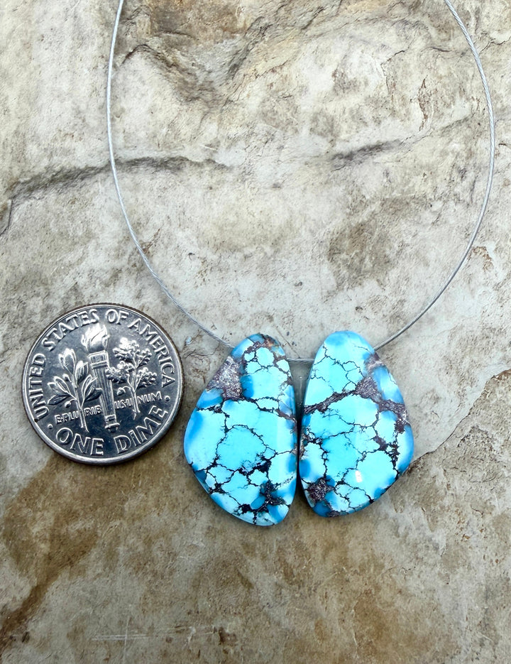 RARE AAA+ Golden Hills Turquoise (Kazakhstan) Matching Pair