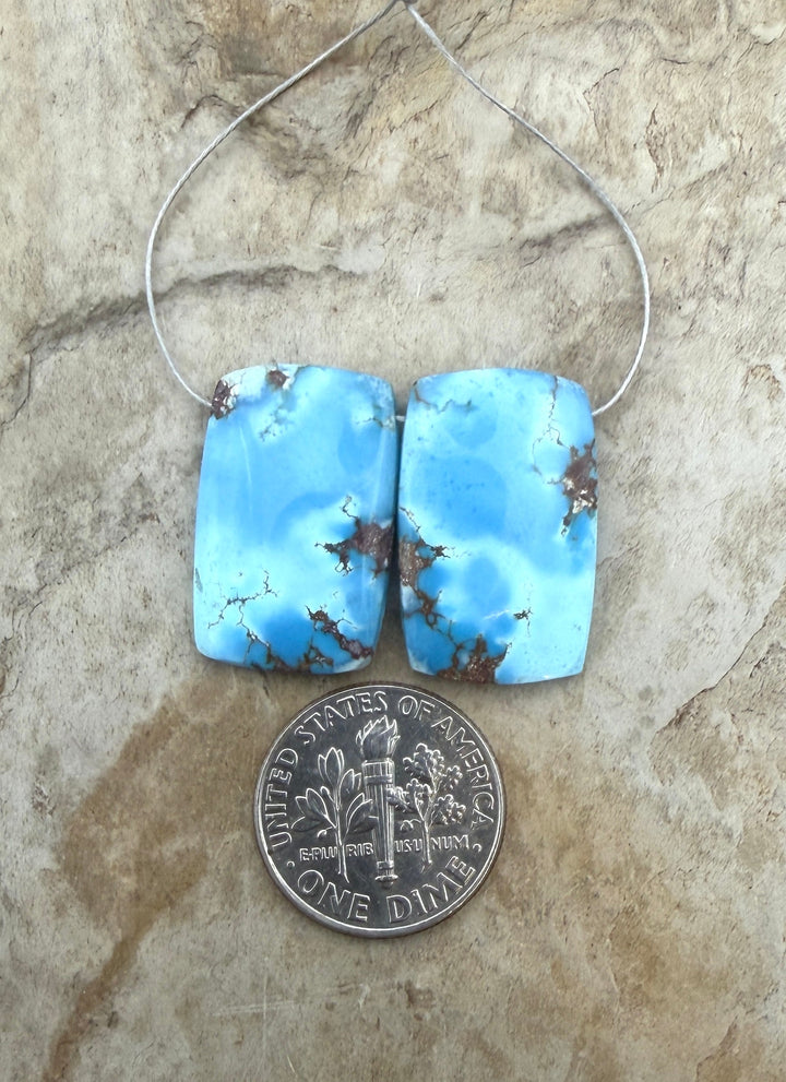 RARE AAA+ Golden Hills Turquoise (Kazakhstan) Matching Pair