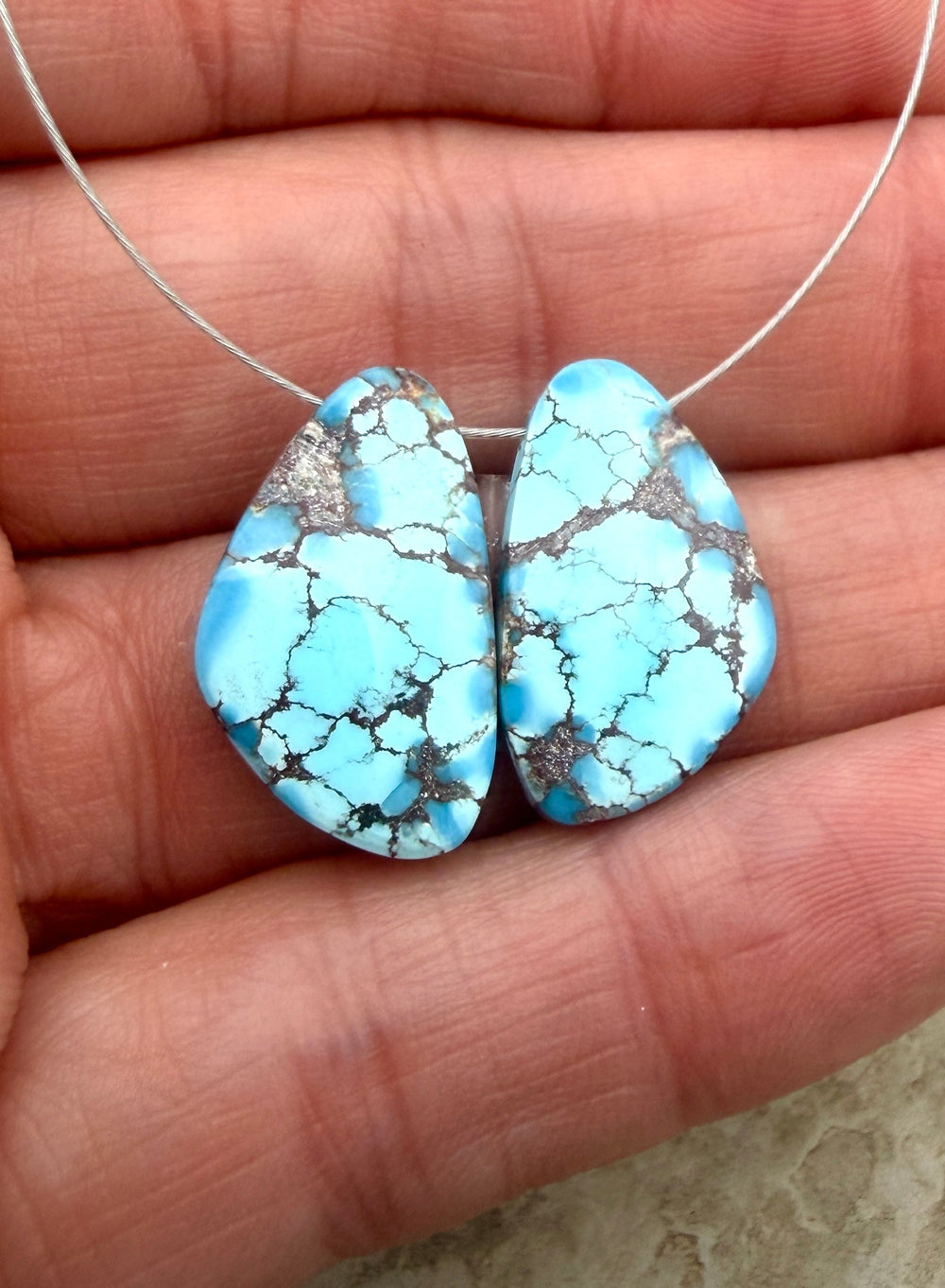 RARE AAA+ Golden Hills Turquoise (Kazakhstan) Matching Pair