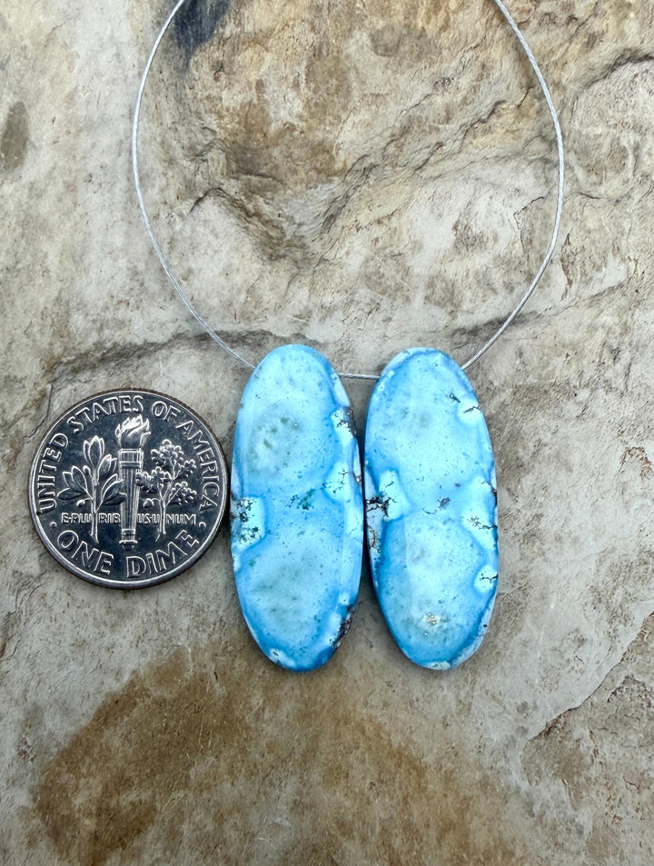 RARE AAA+ Golden Hills Turquoise (Kazakhstan) Matching Pair