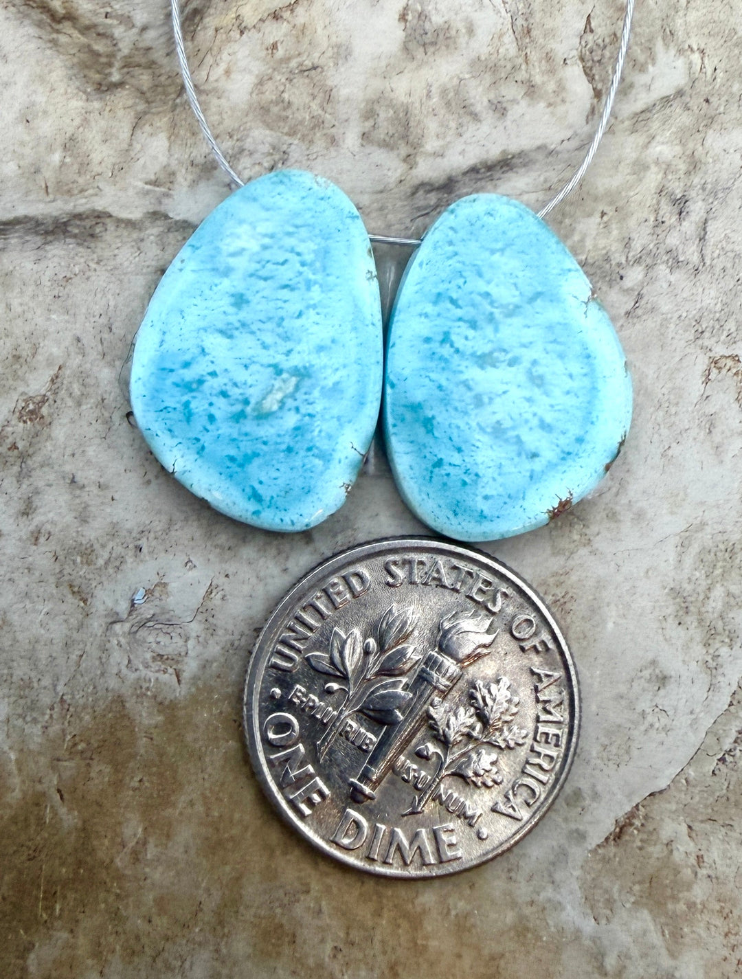 RARE AAA+ Golden Hills Turquoise (Kazakhstan) Matching Pair