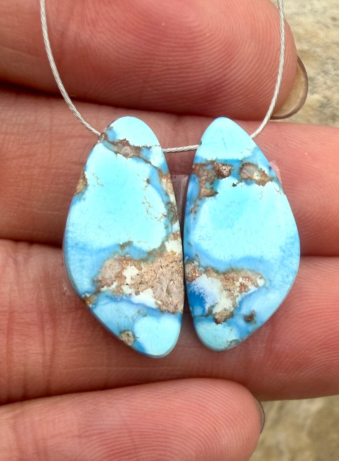 RARE AAA+ Golden Hills Turquoise (Kazakhstan) Matching Pair