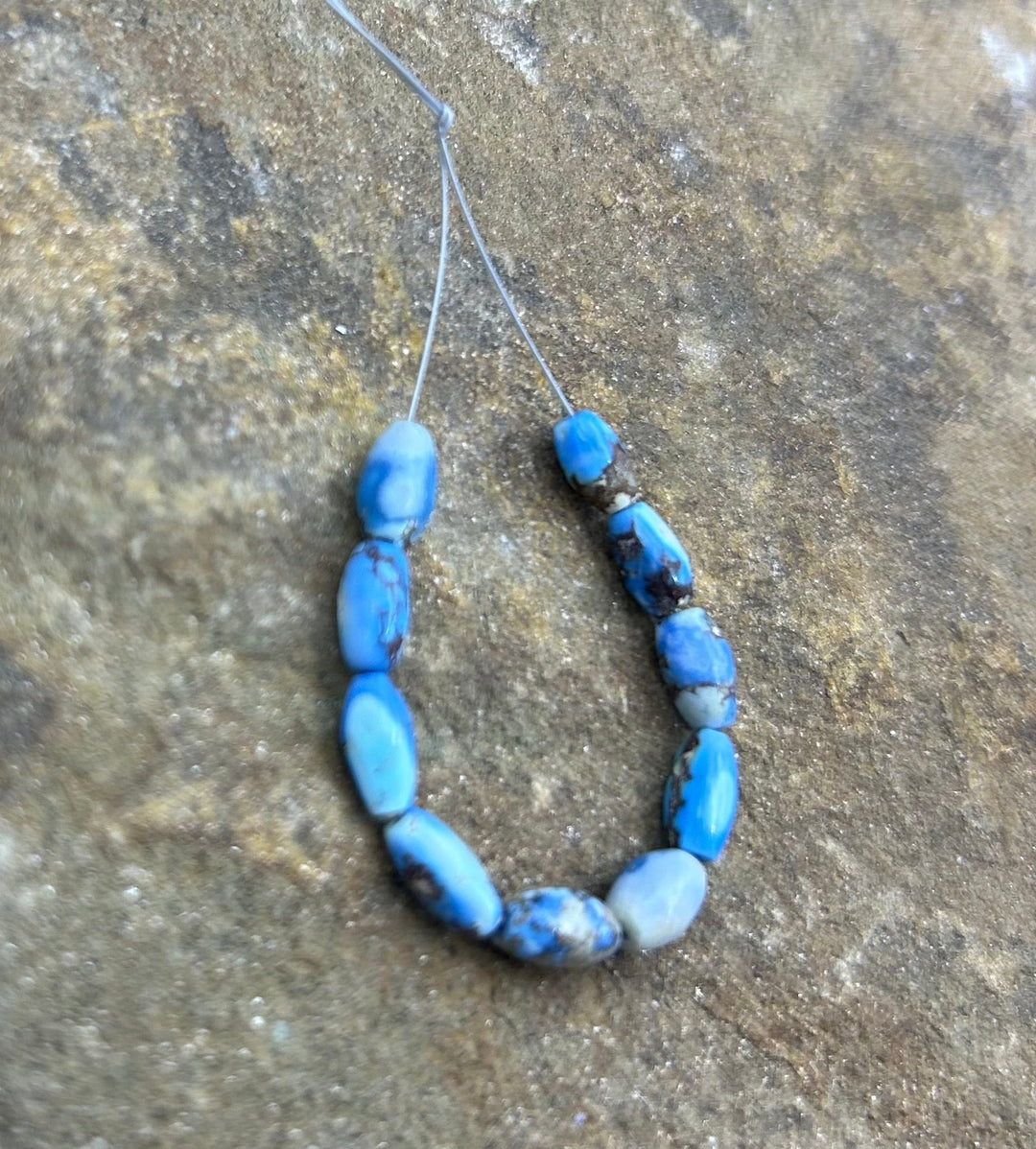 RARE AAA+ Golden Hills Turquoise (Kazakhstan) Rice Beads