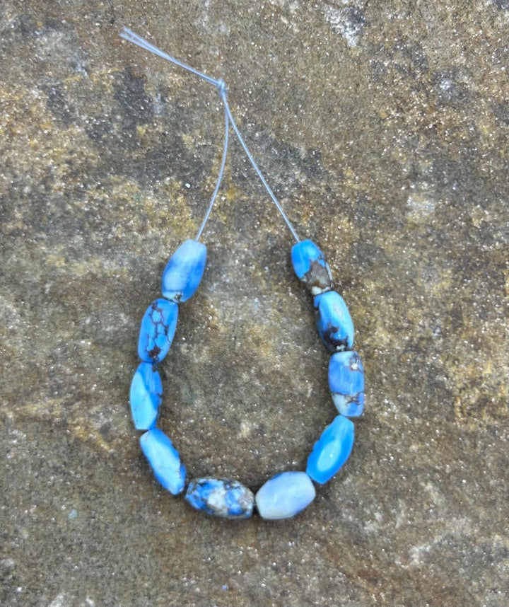 RARE AAA+ Golden Hills Turquoise (Kazakhstan) Rice Beads