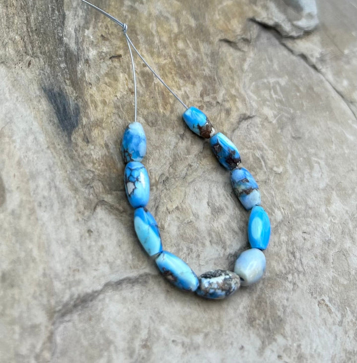 RARE AAA+ Golden Hills Turquoise (Kazakhstan) Rice Beads