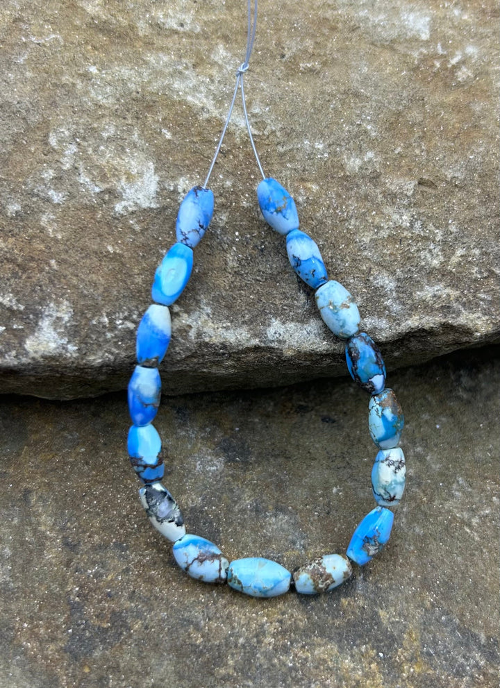RARE AAA+ Golden Hills Turquoise (Kazakhstan) Rice Beads