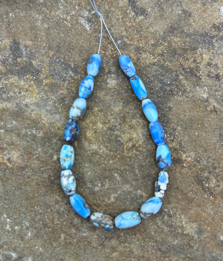 RARE AAA+ Golden Hills Turquoise (Kazakhstan) Rice Beads