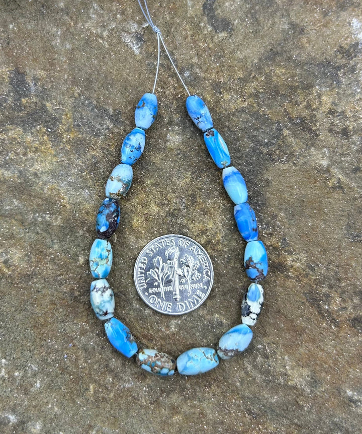 RARE AAA+ Golden Hills Turquoise (Kazakhstan) Rice Beads
