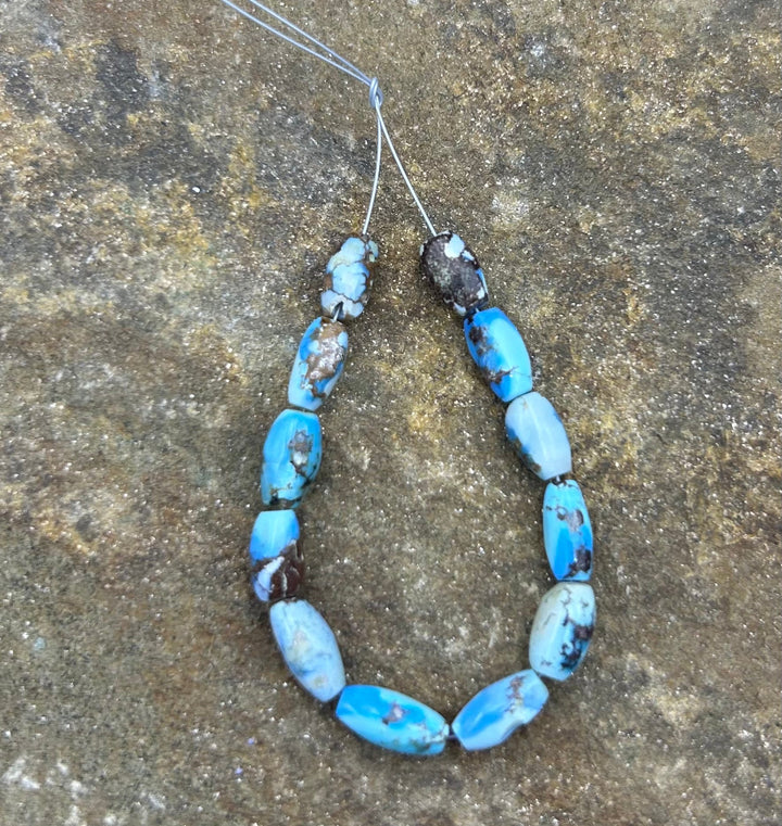 RARE AAA+ Golden Hills Turquoise (Kazakhstan) Rice Beads
