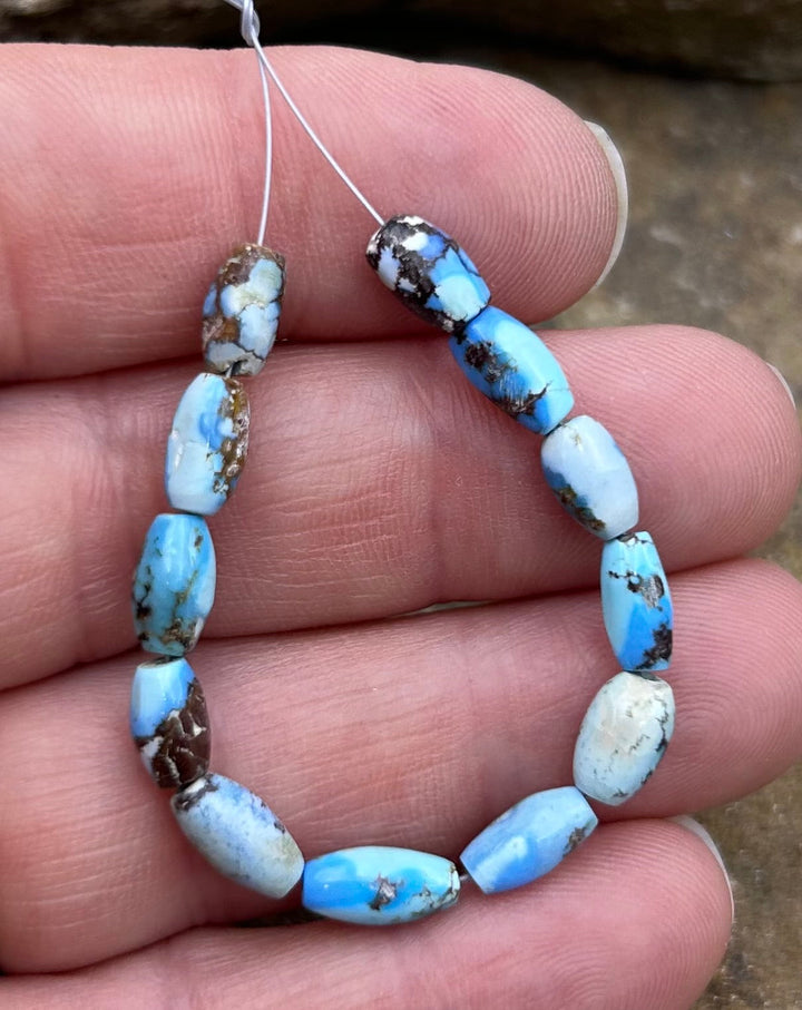 RARE AAA+ Golden Hills Turquoise (Kazakhstan) Rice Beads