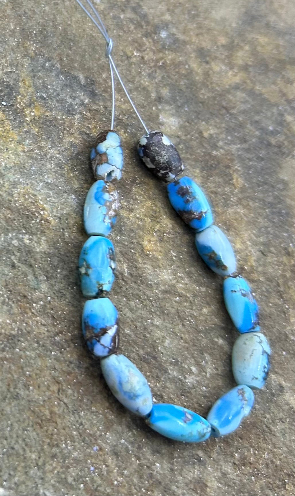 RARE AAA+ Golden Hills Turquoise (Kazakhstan) Rice Beads